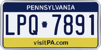 PA license plate LPQ7891