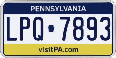 PA license plate LPQ7893