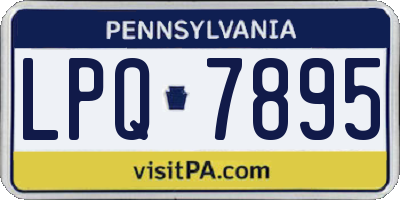 PA license plate LPQ7895