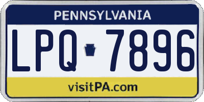 PA license plate LPQ7896