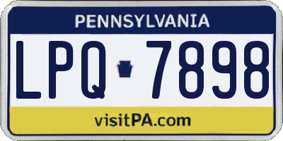 PA license plate LPQ7898