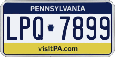 PA license plate LPQ7899