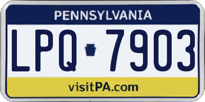 PA license plate LPQ7903