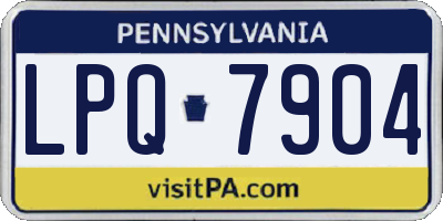 PA license plate LPQ7904