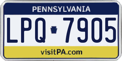 PA license plate LPQ7905