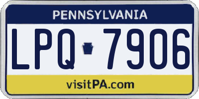 PA license plate LPQ7906