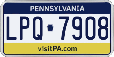 PA license plate LPQ7908