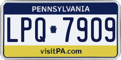 PA license plate LPQ7909