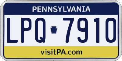 PA license plate LPQ7910