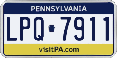 PA license plate LPQ7911
