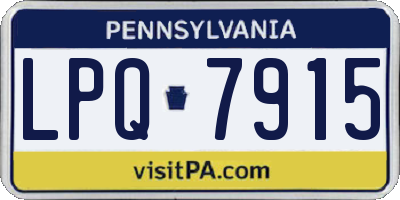 PA license plate LPQ7915