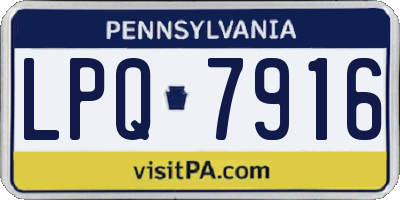 PA license plate LPQ7916