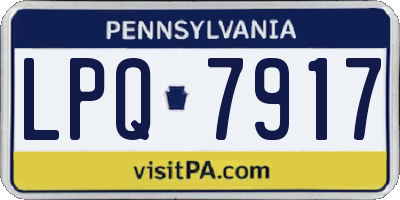 PA license plate LPQ7917