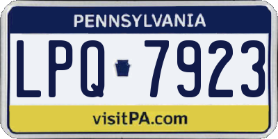 PA license plate LPQ7923