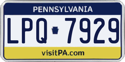 PA license plate LPQ7929