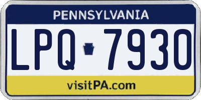 PA license plate LPQ7930