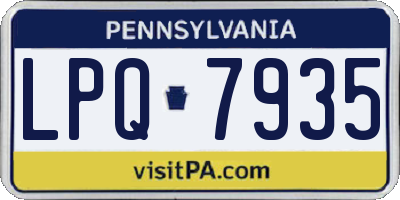 PA license plate LPQ7935
