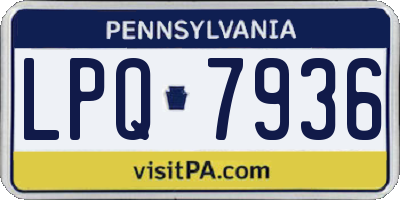 PA license plate LPQ7936