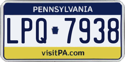 PA license plate LPQ7938