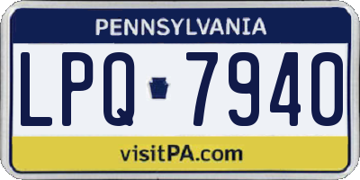 PA license plate LPQ7940