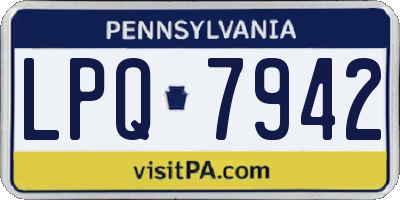 PA license plate LPQ7942