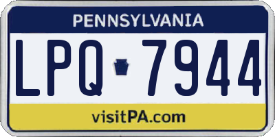 PA license plate LPQ7944