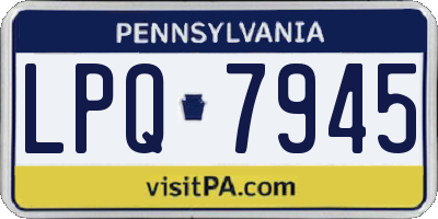 PA license plate LPQ7945
