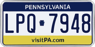PA license plate LPQ7948