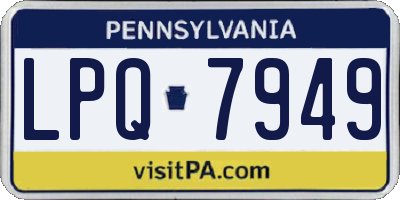 PA license plate LPQ7949