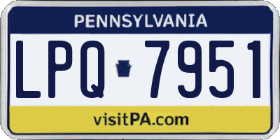 PA license plate LPQ7951