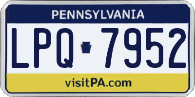 PA license plate LPQ7952