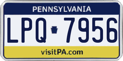 PA license plate LPQ7956