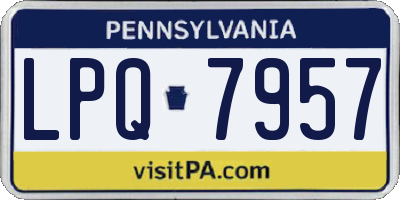 PA license plate LPQ7957