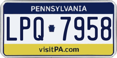 PA license plate LPQ7958