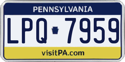 PA license plate LPQ7959