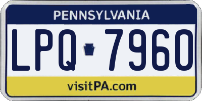 PA license plate LPQ7960