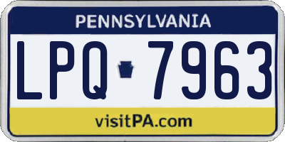 PA license plate LPQ7963