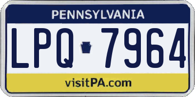 PA license plate LPQ7964