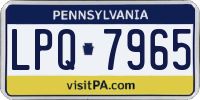 PA license plate LPQ7965