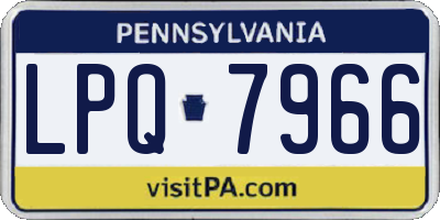 PA license plate LPQ7966