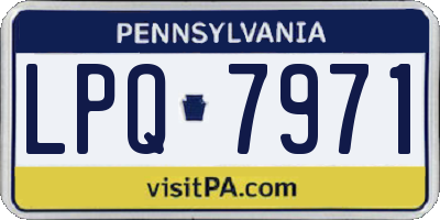 PA license plate LPQ7971