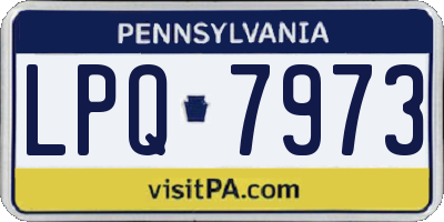PA license plate LPQ7973
