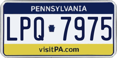 PA license plate LPQ7975