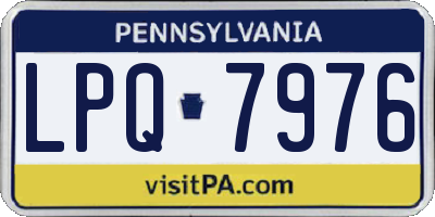 PA license plate LPQ7976