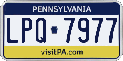 PA license plate LPQ7977