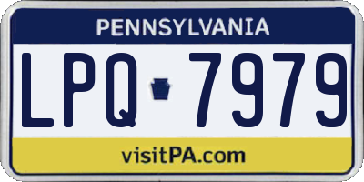 PA license plate LPQ7979