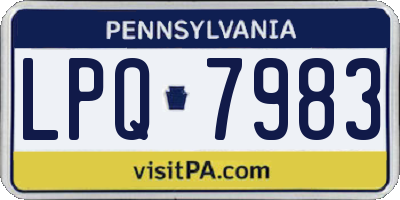 PA license plate LPQ7983