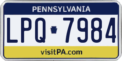 PA license plate LPQ7984