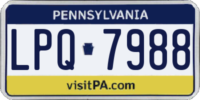 PA license plate LPQ7988