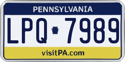 PA license plate LPQ7989